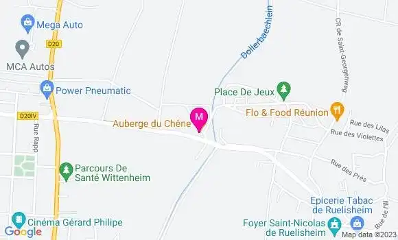 Localisation Auberge du Chêne