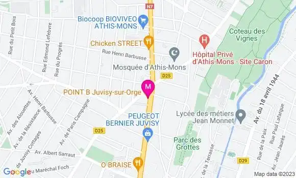Localisation Restaurant  Point B