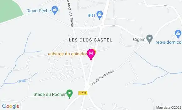 Localisation Auberge du Guinefort