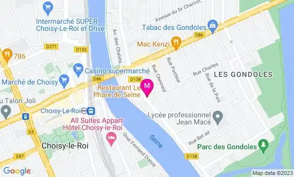 Localisation Restaurant  Le Phare de Seine