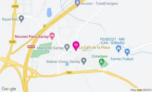 Localisation Restaurant  Le Café de la Place