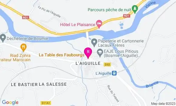 Localisation Restaurant  La Table des Faubourgs