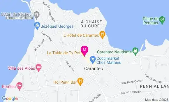 Localisation Restaurant  La Table de Ty Pot