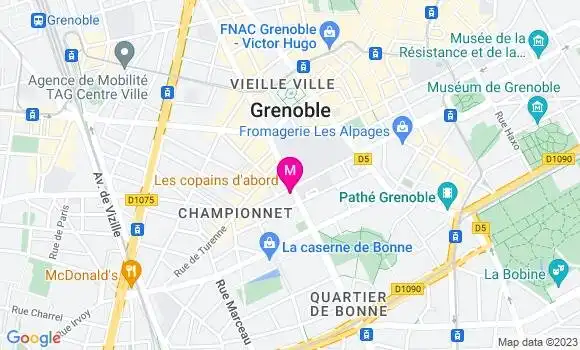 Localisation Restaurant Bar Les Copains d