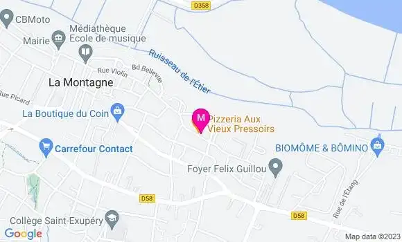 Localisation Pizzeria Aux Vieux Pressoirs