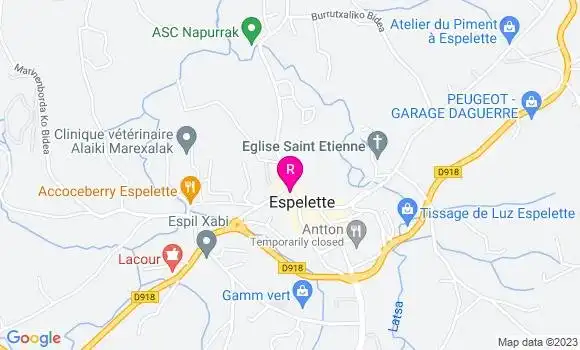 Localisation Restaurant  Etxemendi