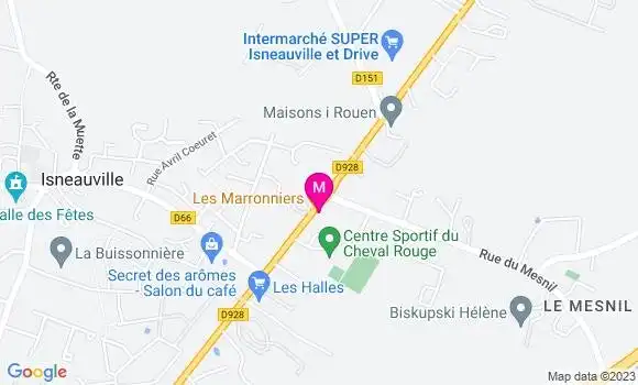 Localisation Restaurant Bar Les Marronniers