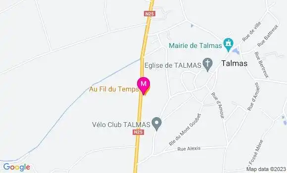 Localisation Restaurant  Au Fil du Temps