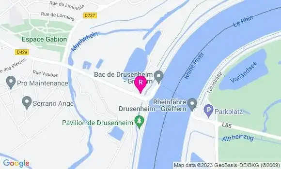 Localisation Restaurant  Le Relais du Rhin