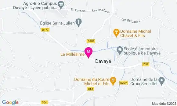 Localisation Restaurant  Le Millésime