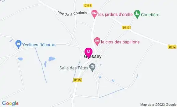 Localisation Restaurant  O Délices de Gressey