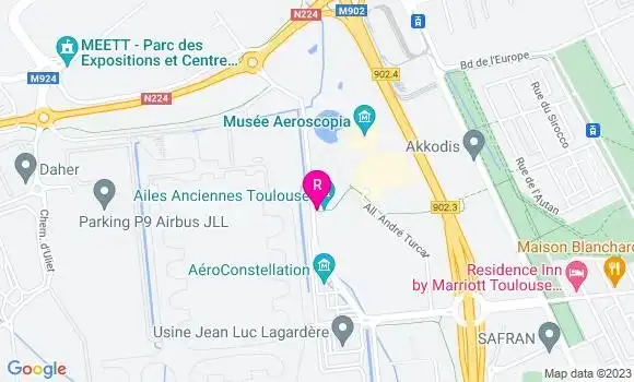 Localisation Restaurant  Aérothèque