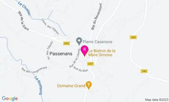 Localisation Le Bistrot de la Mère Simone
