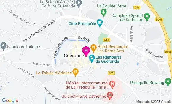 Localisation Crêperie les 2 Marais