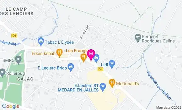 Localisation Restaurant  Le 33 Saint Médard