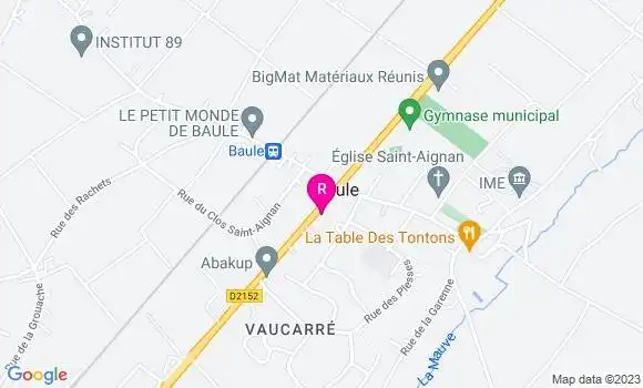 Localisation Restaurant  Au Clos des Vignes