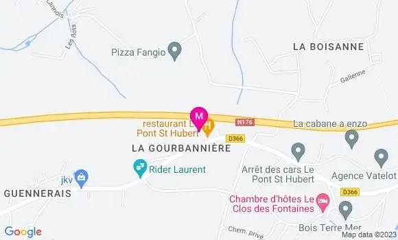 Localisation Restaurant  Le Pont Saint Hubert