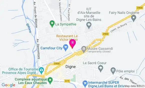 Localisation Restaurant  Le Victor Hugo