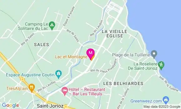 Localisation Restaurant Bio Lac et Montagne