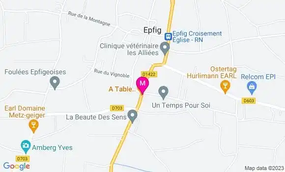 Localisation Restaurant  A Table