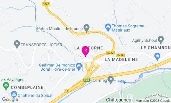 Localisation Restaurant Grill Au Rhône et Loire