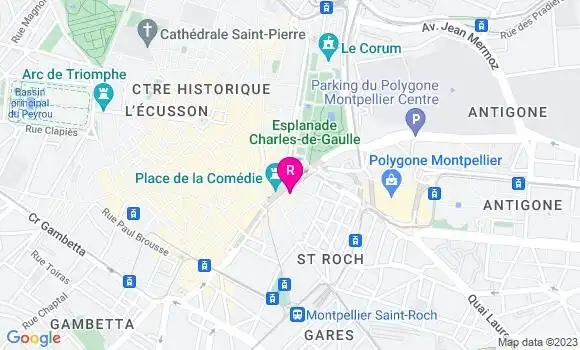 Localisation La Crêperie de la Comédie