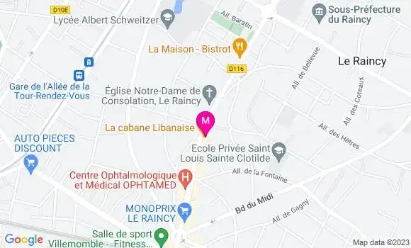 Localisation Restaurant Libanais La Cabane Libanaise