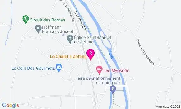 Localisation Restaurant  Le Chalet de Zetting