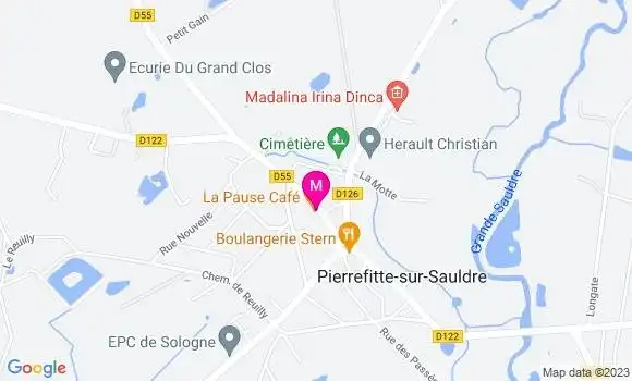 Localisation Restaurant Bar La Pause Café
