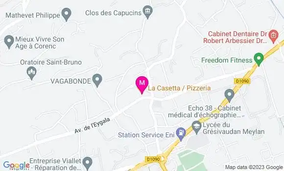 Localisation Pizzeria La Casetta