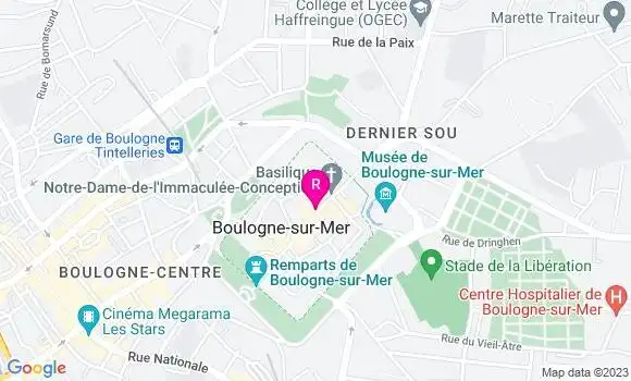 Localisation La Crêperie Notre Dame