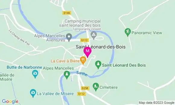 Localisation Crêperie les Ardoisieres