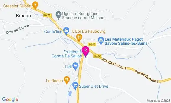 Localisation Restaurant  Le Ranch