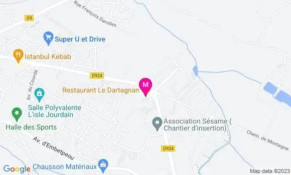 Localisation Restaurant  Le Dartagnan