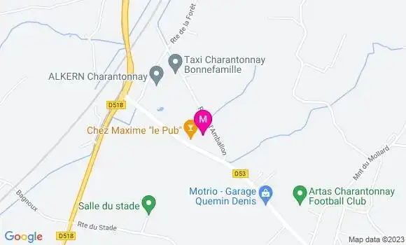 Localisation Pizzeria Chez Maxime