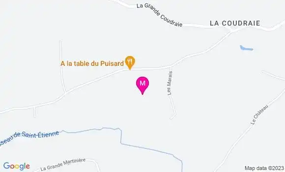 Localisation Restaurant  A la Table du Puisard