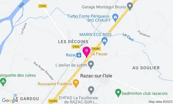 Localisation Restaurant  La Pause