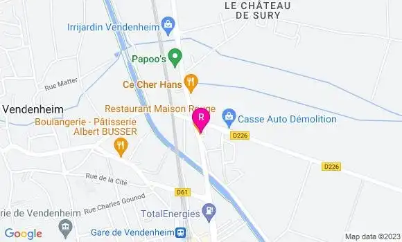 Localisation Restaurant  La Maison Rouge