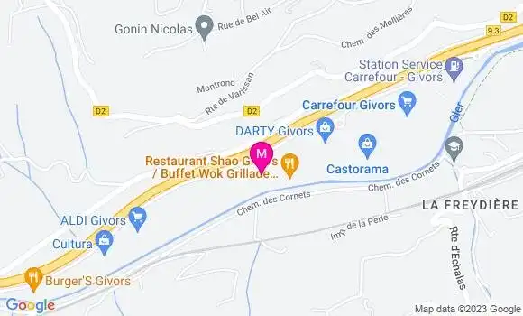Localisation Restaurant Grill Shao
