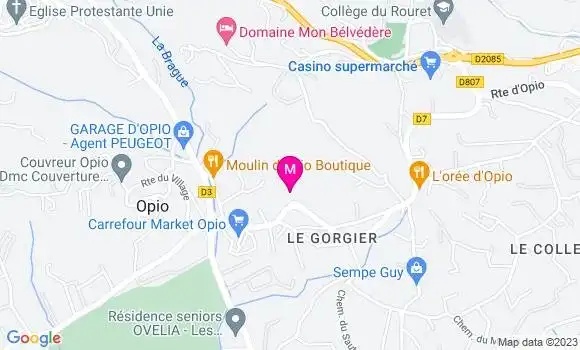 Localisation Restaurant  Le Mas des Géraniums