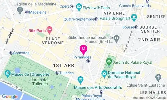 Localisation Restaurant  Le Royal Opéra