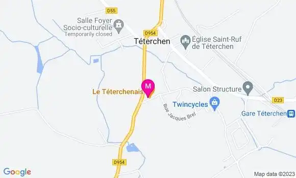 Localisation Restaurant  Le Téterchenais