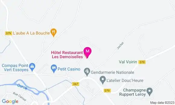 Localisation Restaurant Hôtel Les Demoiselles