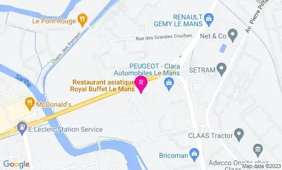 Localisation Restaurant Chinois Royal Buffet