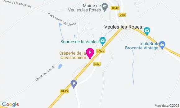 Localisation Crêperie de la Cressonnière