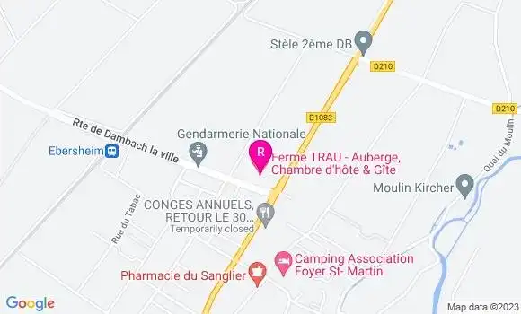 Localisation Auberge Ferme Trau