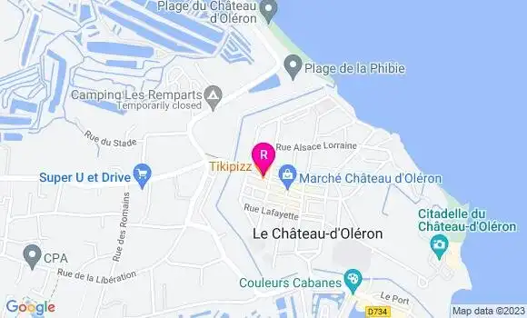 Localisation Pizzeria Tikipizz