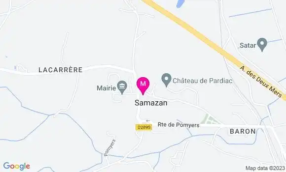 Localisation Restaurant  La Brasserie des Pins