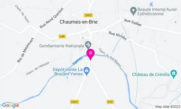Localisation Restaurant Hôtel La Chaum
