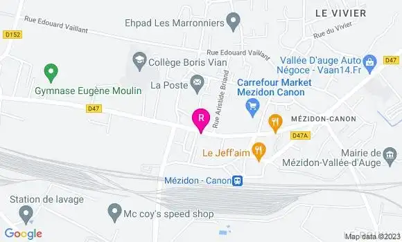 Localisation Pizzeria A la Bon